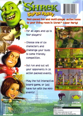 Shrek Super Party (USA) box cover back